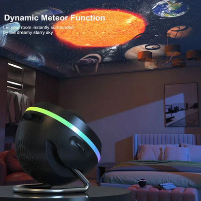 Dynamic Galaxy Projector with 13 interchangeable film discs, 6 vibrant light modes, and a stunning meteor effect