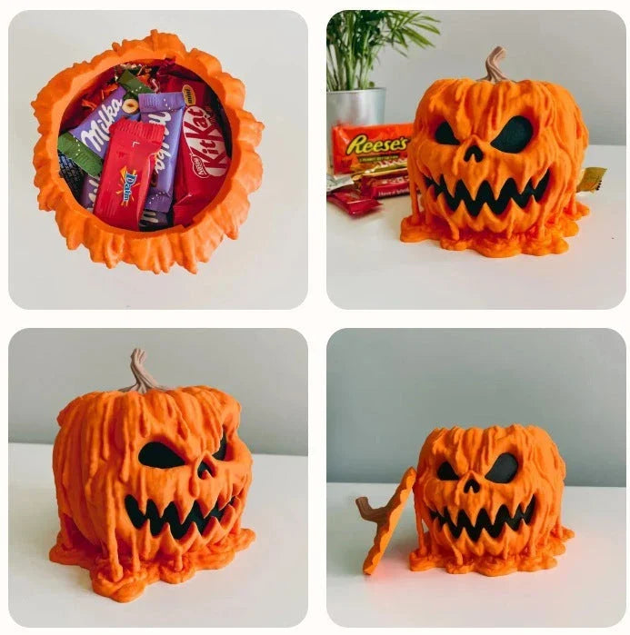 Spooky Pumpkin Candy Bowl - A Unique and Durable Halloween Decoration for Distributing Treats and Adding Festive Flair