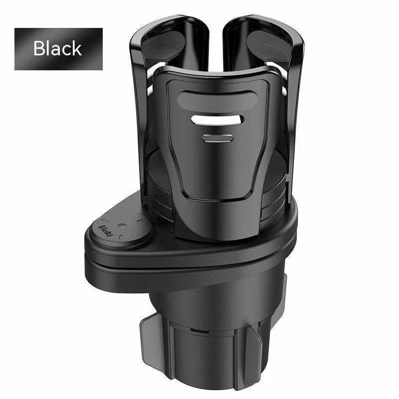 Car cup holder modification kit in ABS plastic with carbon fibre finish