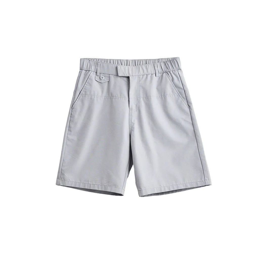 Men's light blue cotton blend casual shorts with loose-fitting summer design
