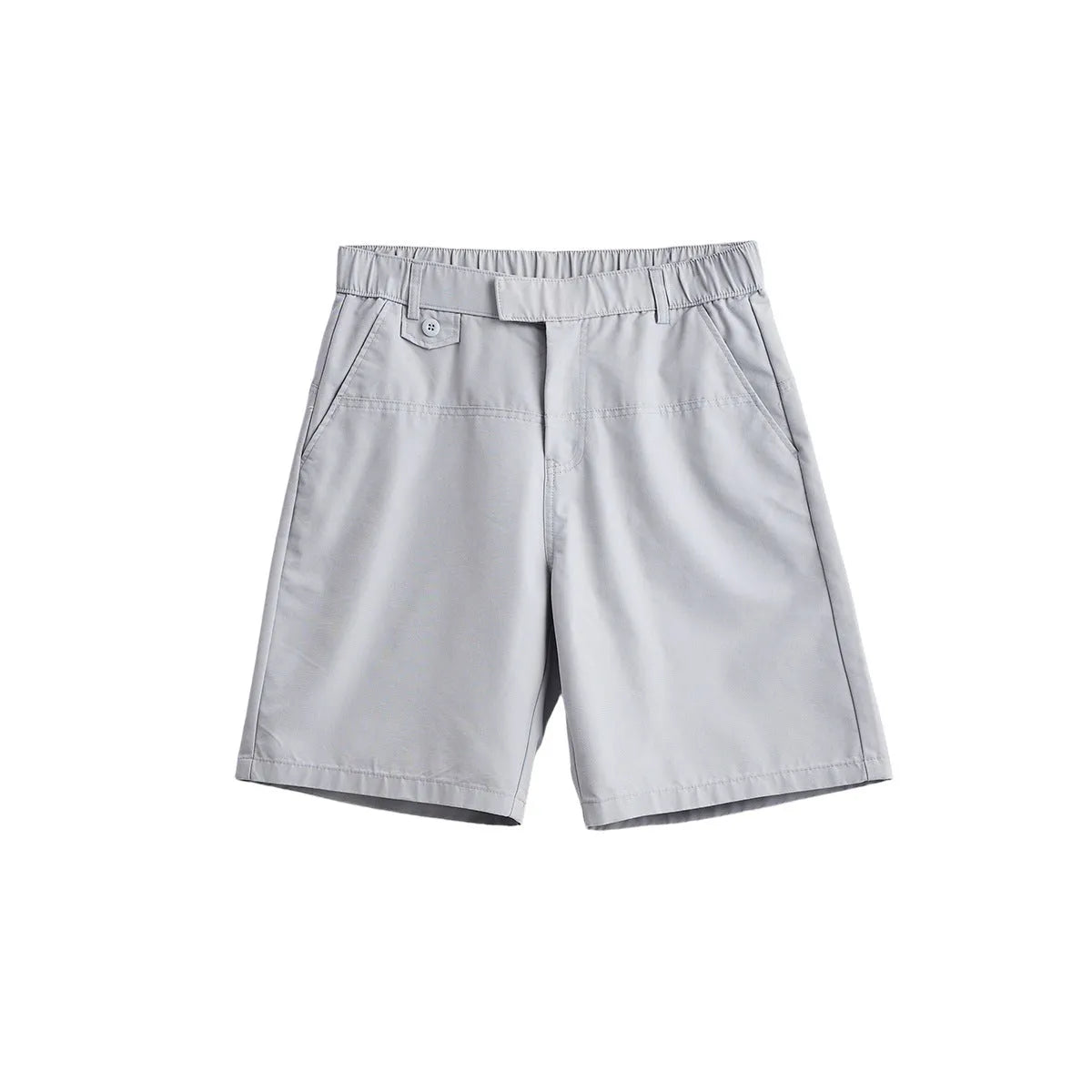 Men's light blue cotton blend casual shorts with loose-fitting summer design
