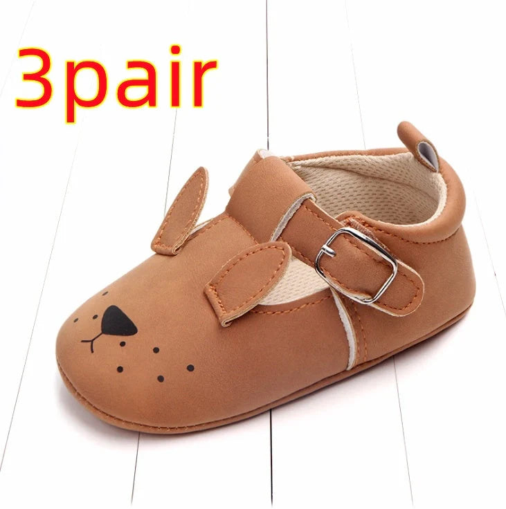 Cartoon animal baby shoes with non-slip soft bottom for spring and autumn wear