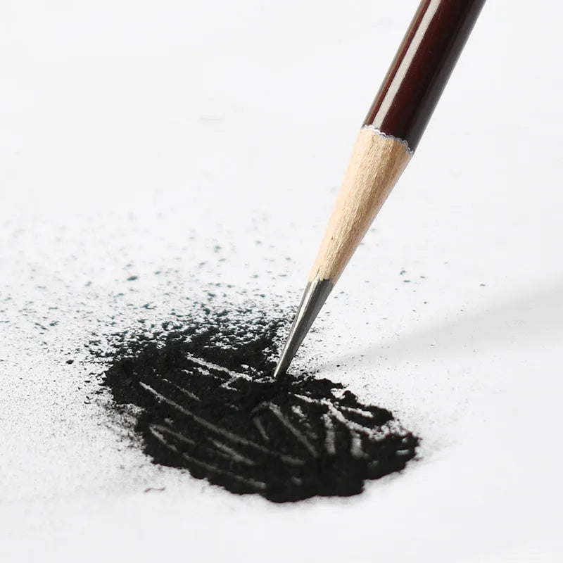 Professional children's soft charcoal drawing set with multiple pencil grades and charcoal sticks