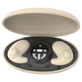 Portable wireless Bluetooth headset in black with digital display and breathing light, PC ABS material, simple style