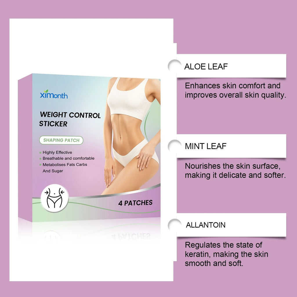 Four-piece pack of body nursing adhesive bandages with aloe and mint leaf formula
