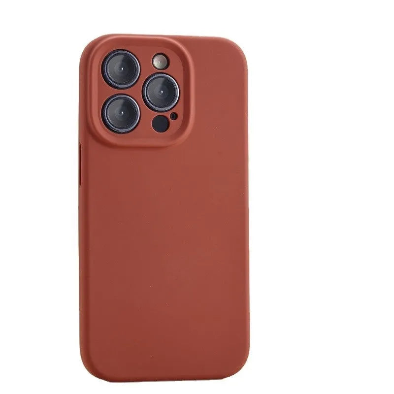 Official liquid silicone phone case for iPhone 14 Pro Max in graphite colour with precision lens cut-out