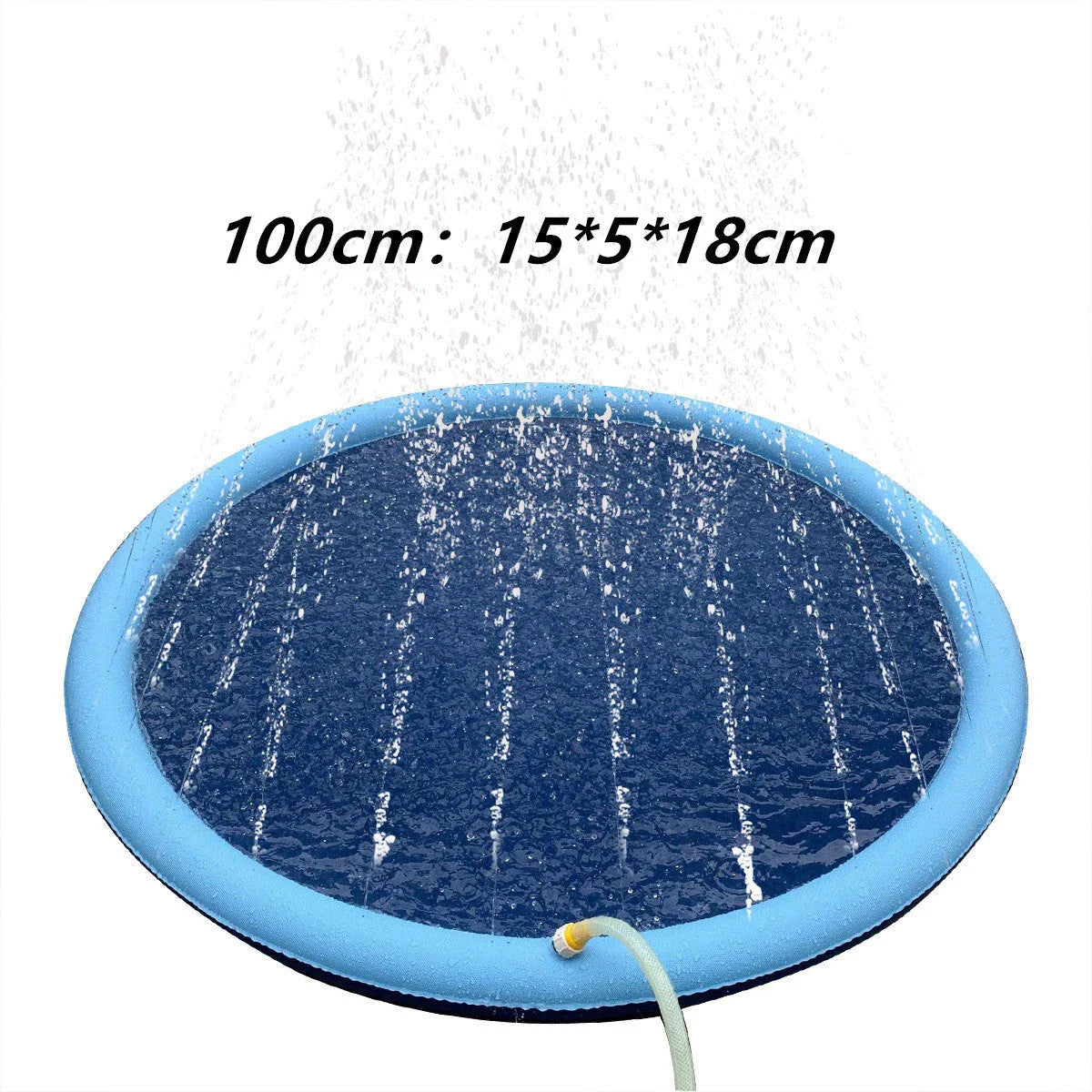 Refreshing splash pad for outdoor water play, suitable for kids and pets, with non-slip surface and compact, portable design.