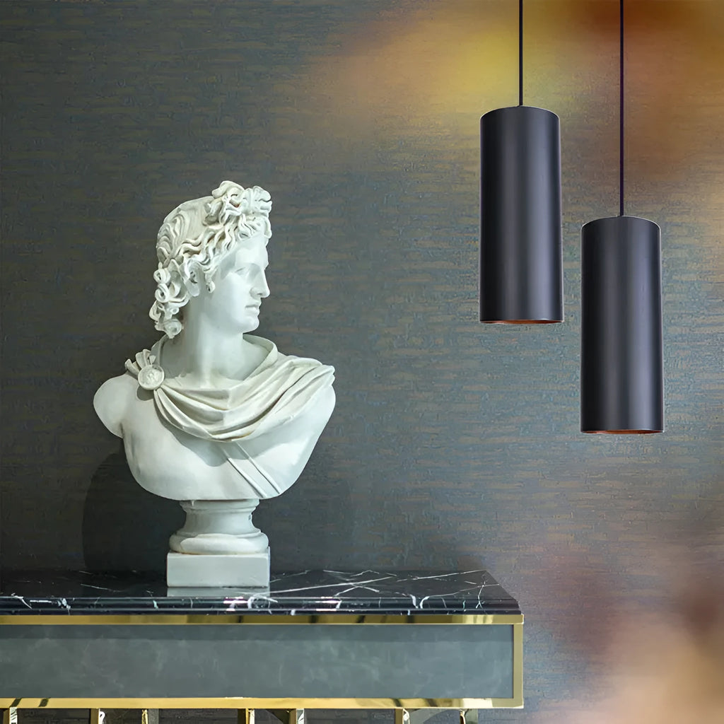 Retro iron art chandelier light fitting in matte black finish with curved arms.