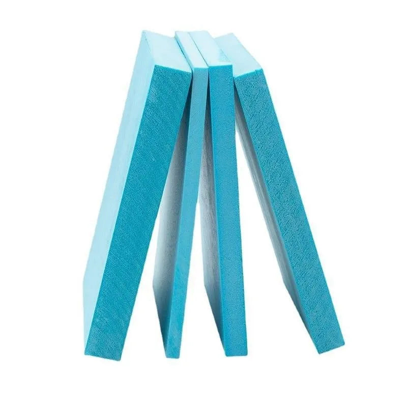 Ten blue high-density foam boards in five sizes for carving and architectural model making