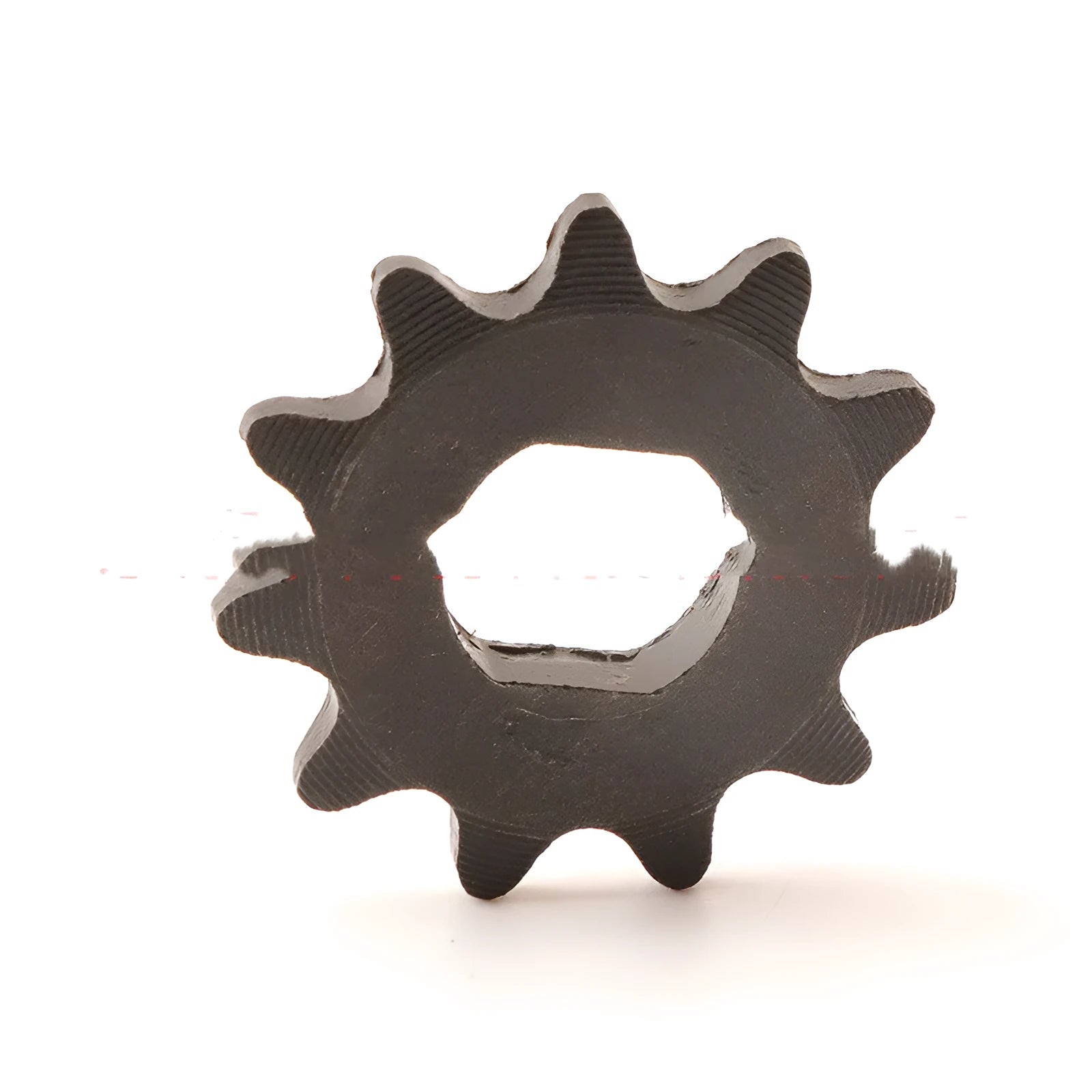 Single 11-tooth cast iron non-circular gear for a 25hT8F motorcycle chain reduction motor.