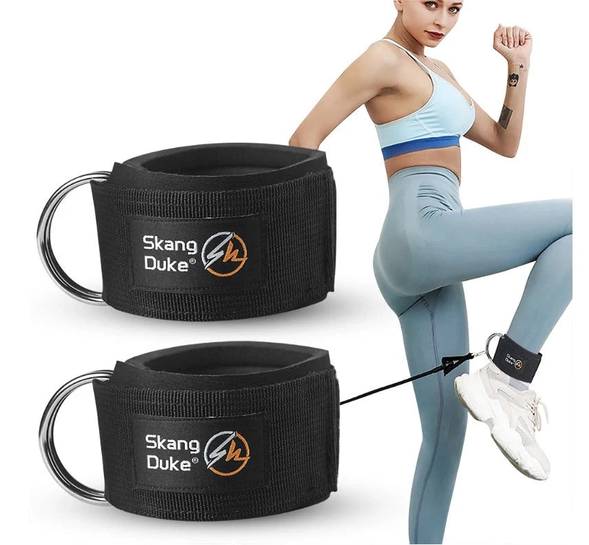 Leg Muscle Trainer with neoprene ankle cuff for gym and home workouts