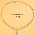 Gold or silver water drop pendant waist chain with 115cm length and lobster clasp fastening