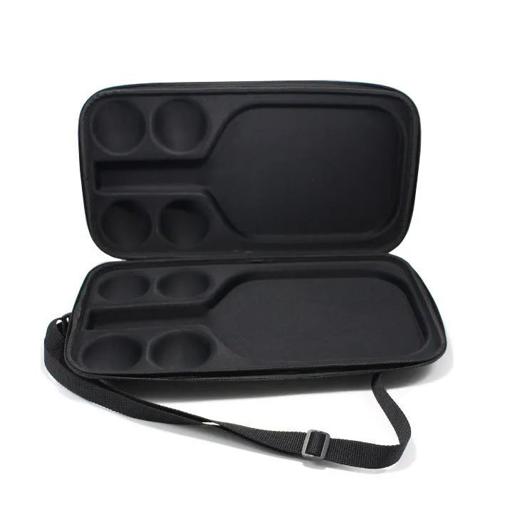 Black EVA pickleball racket case with two shoulder straps.