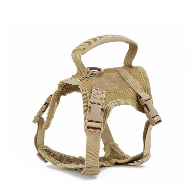 Cat chest strap vest hand holding rope set in Oxford cloth free size black khaki army green colours