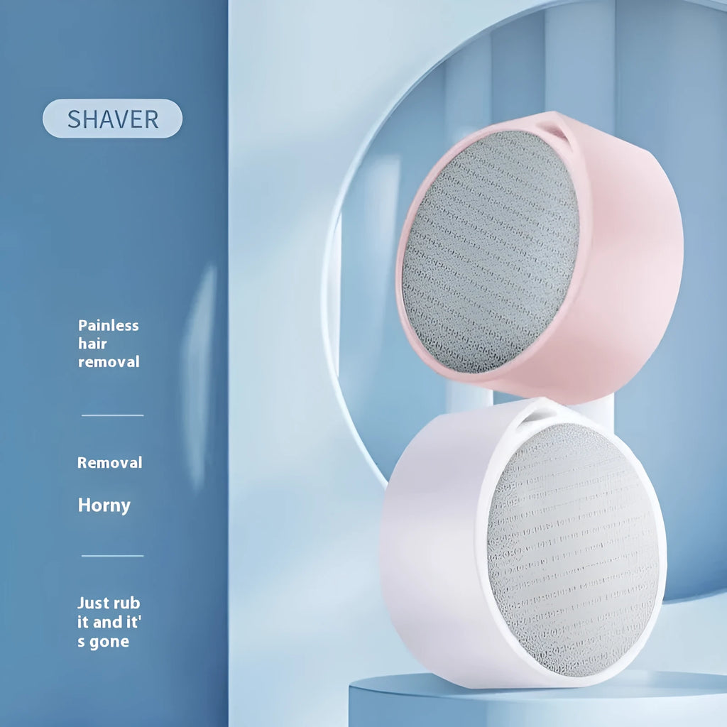 Nano glass 2-in-1 epilator and foot skin grinder device for whole body hair removal