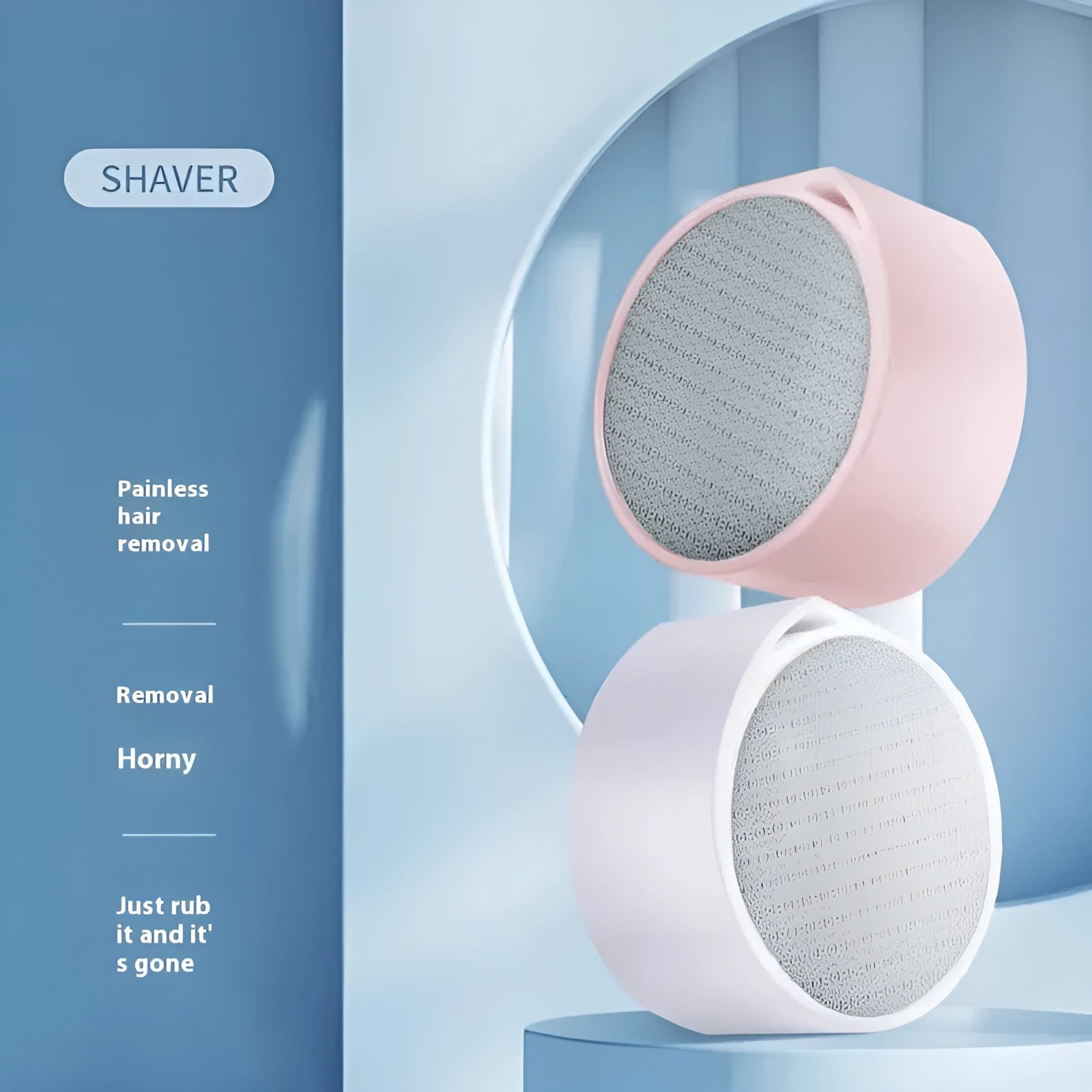 Nano glass 2-in-1 epilator and foot skin grinder device for whole body hair removal