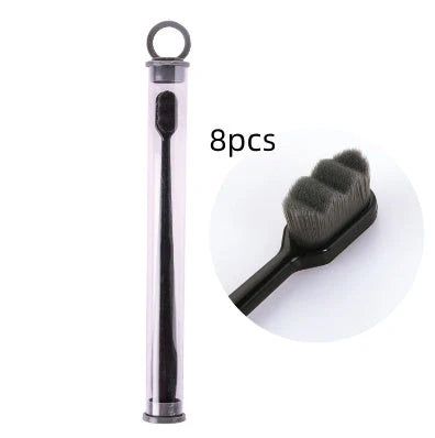 Ultra-fine nylon toothbrush with super soft 2.3cm bristles for sensitive gums