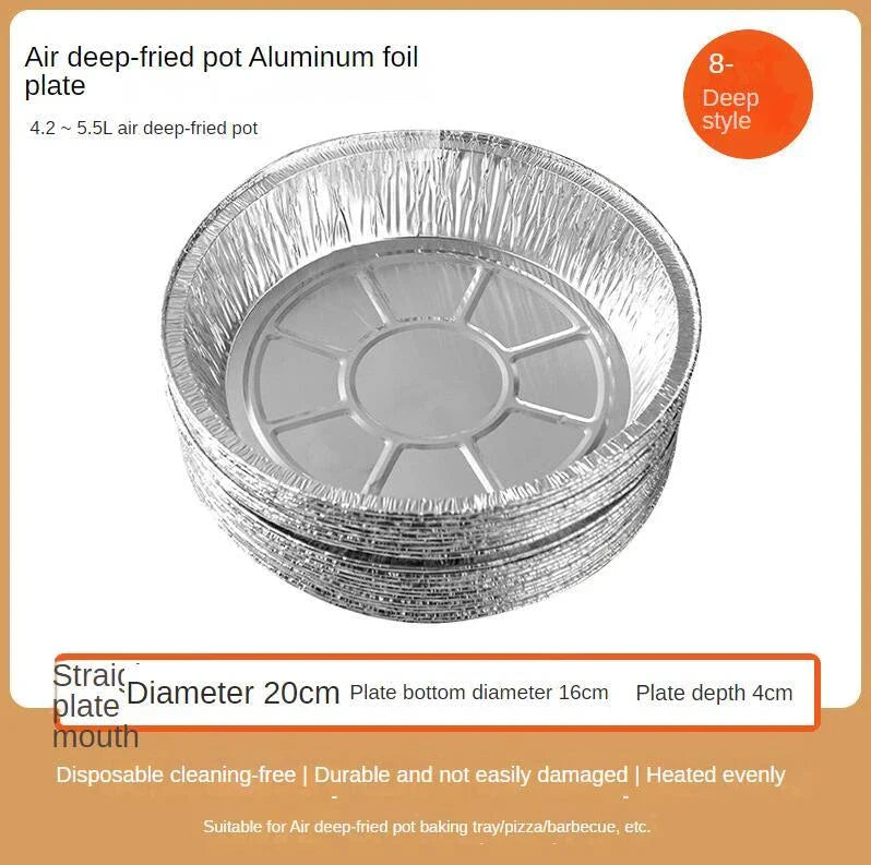Non-stick aluminum foil liners for air fryer and BBQ, 50 pieces pack
