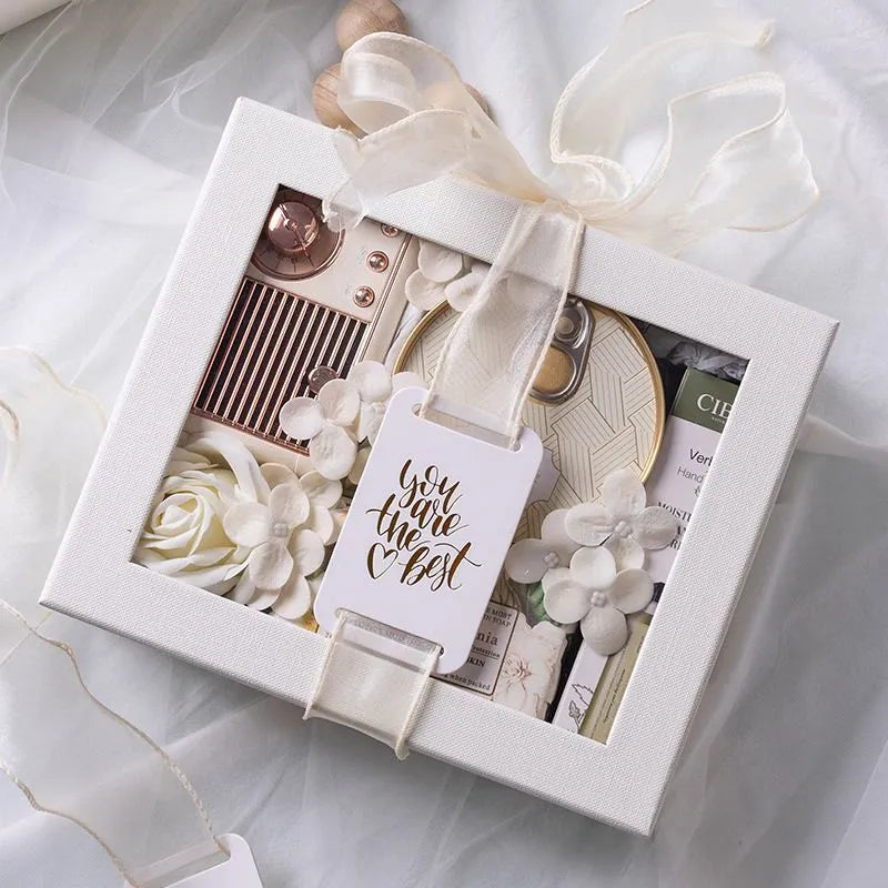 Sense Set aromatherapy gift box with skylight candles, Bluetooth speaker, and towel bear package