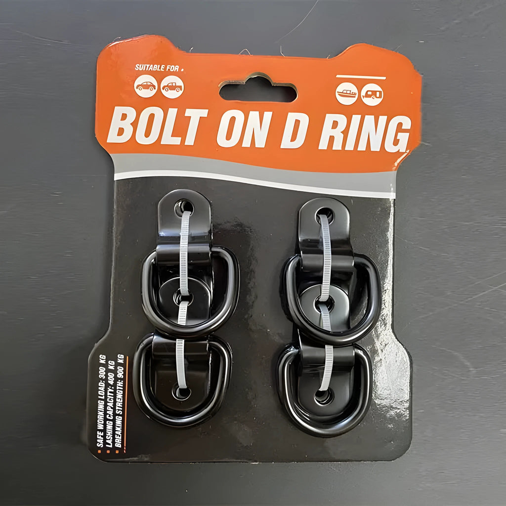 Black galvanised carbon steel floor hook tie-down anchor point for trucks and vehicles