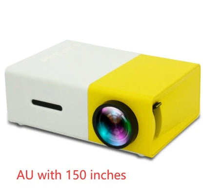 Portable home cinema mini projector with 3D HD LED display, HDMI, USB, and 1080P resolution