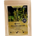 Box of Verbascum Thapsus Tea showing 20 packs of mullein leaf herbal tea bags, 60g net weight
