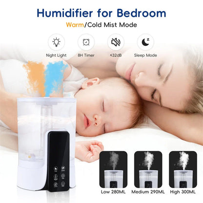6L large-capacity humidifier with UV sterilization and remote control