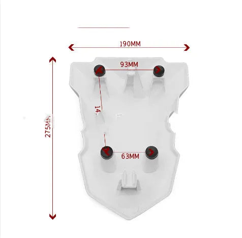 Motorcycle rear seat tail cover fairing for BMW S1000RR S1000R in carbon fibre finish on black bike