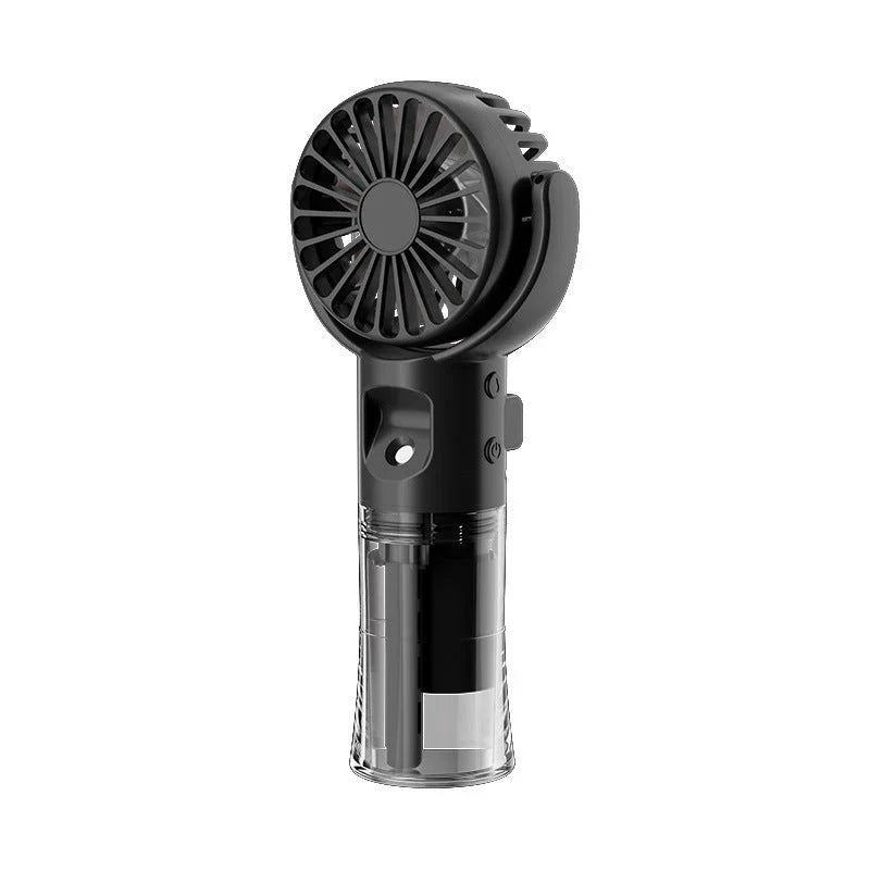 Portable Handheld Misting Fan with 4 Wind Speed Settings, USB Rechargeable, Compact and Lightweight Design for Cooling on the Go