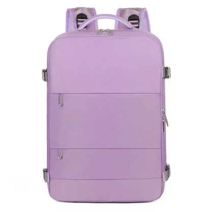 Stylish and practical travel backpack with generous storage capacity, water-resistant construction, and comfortable design for busy women on the go