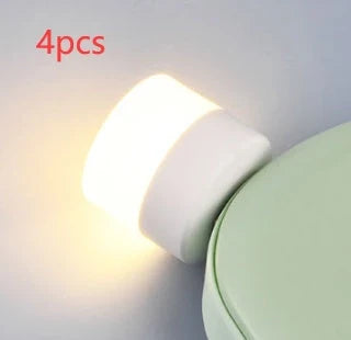 Compact USB LED night light in multiple colours for eye protection and portable use