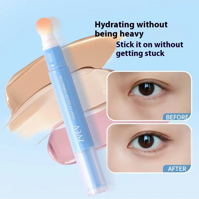 Concealer cream with sponge brush head applicator in three colour options