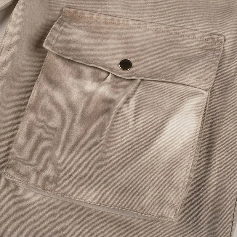 Marble Dark women's straight-leg loose casual trousers made from pure cotton denim on a mid-waist.