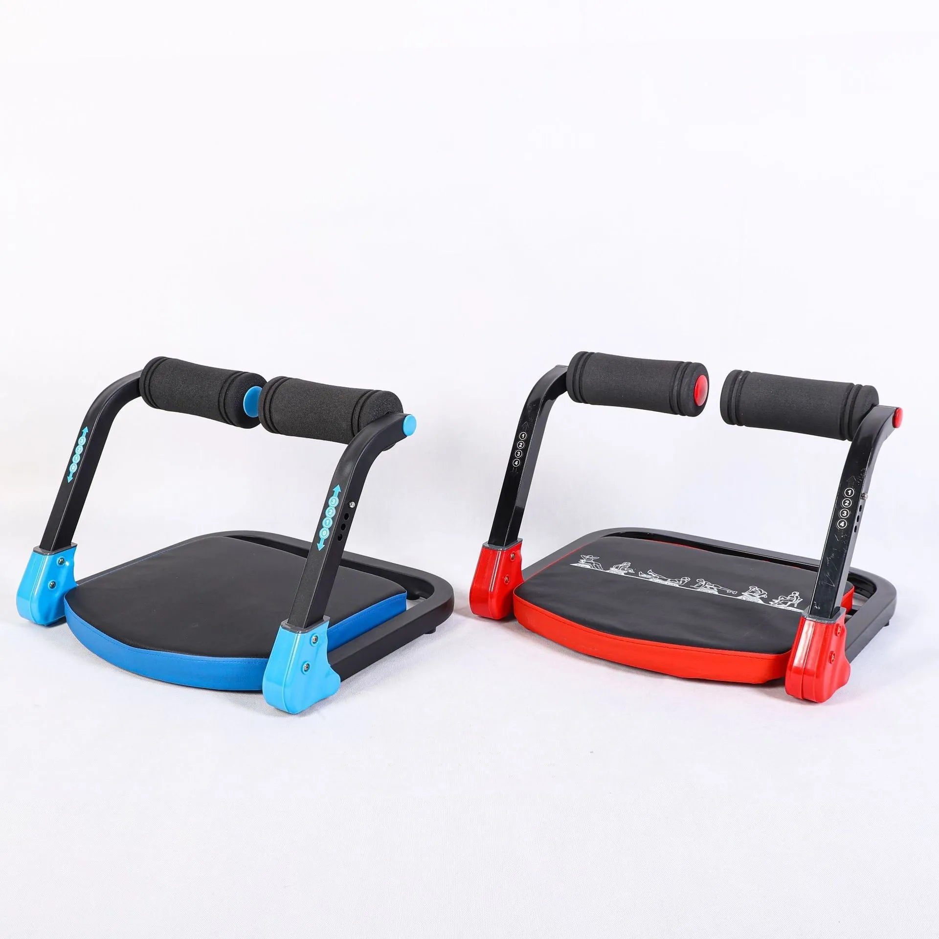 Mini multifunctional abdominal device in sky blue and red colour options for home and office fitness