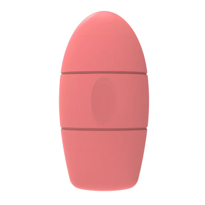 Pink silicone ice face roller mould for cooling massages, reducing pores and dark circles, compact 10-15cm design
