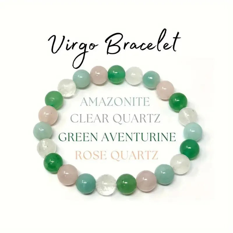 Natural stone beaded twelve constellations bracelet unisex handmade zodiac sign