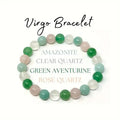 Natural stone beaded twelve constellations bracelet unisex handmade zodiac sign