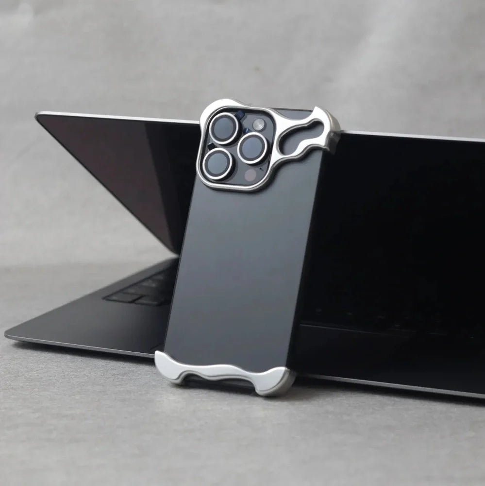 Zinc alloy iPhone case with anti-drop protection in Dark Night Purple colour