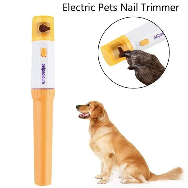 Electric pet nail grinder for cats and dogs, grey color