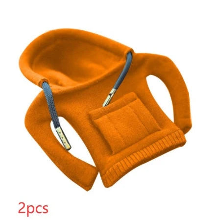 Universal gear knob cover hoodie in pure cotton for car interior personalisation