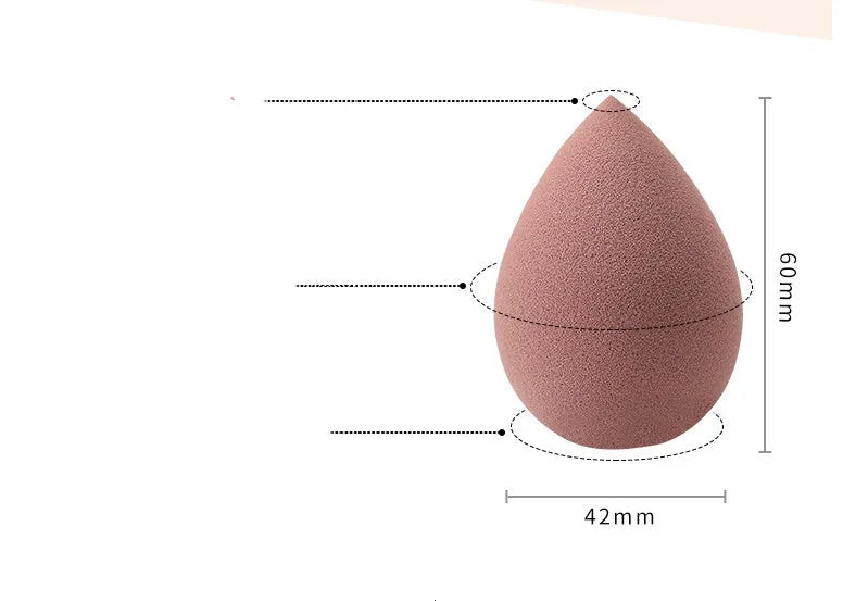Rubycell cosmetic egg makeup sponge ball in super soft synthetic sponge, 40mm by 60mm, smear-proof for foundation blending