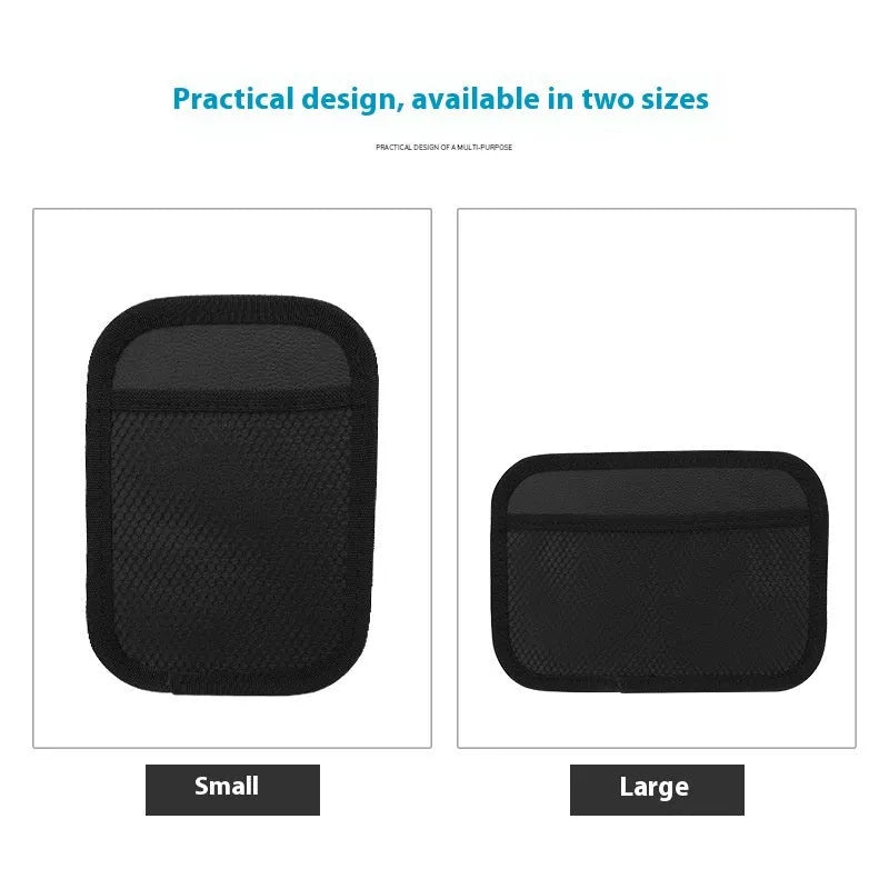 Adhesive mesh pocket storage shopping bag for car and home, polyester net pocket, large size