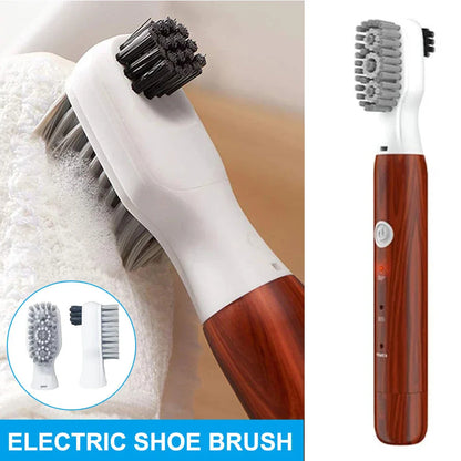 Electric shoe cleaner with soft bristles and vibration technology for effective shoe maintenance