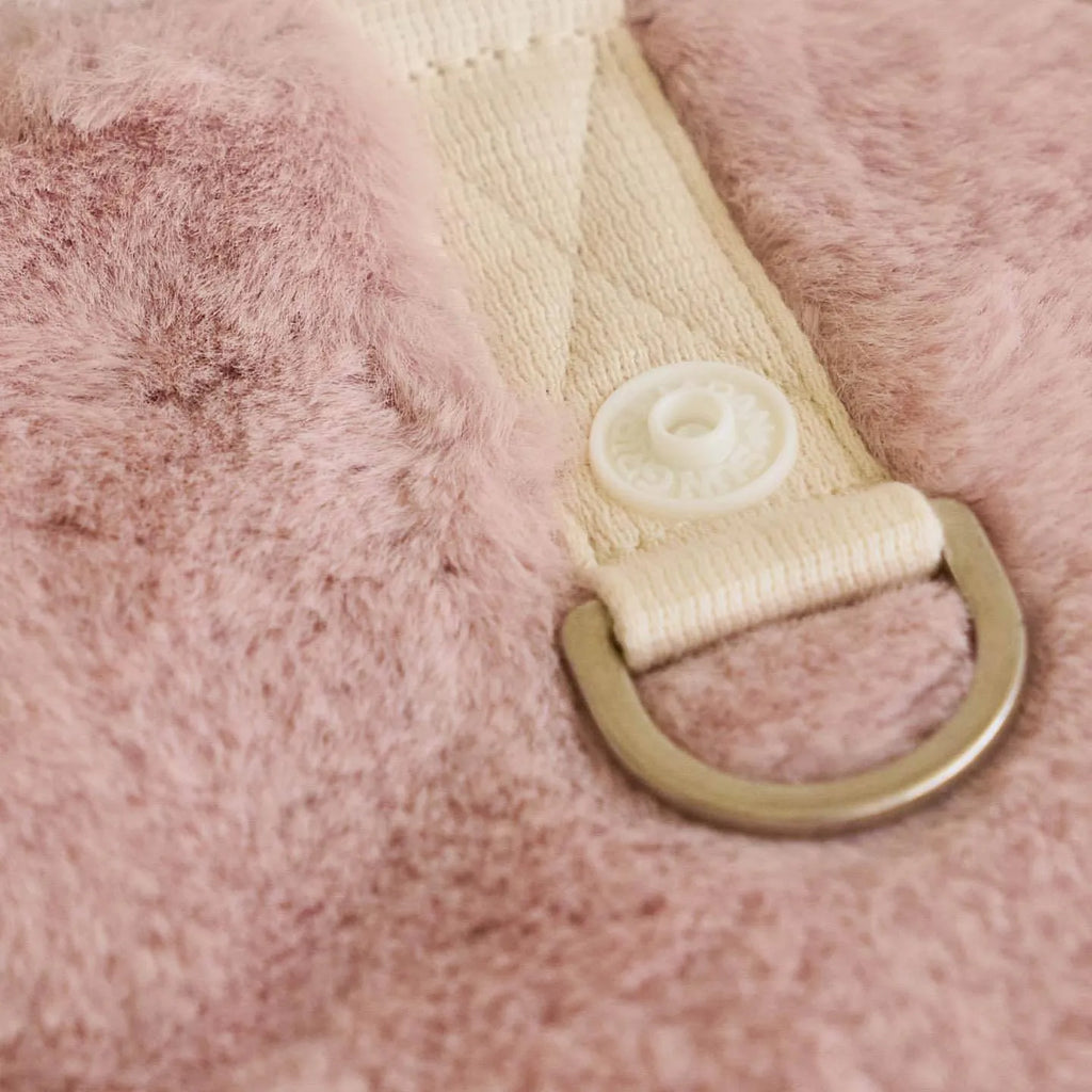 Light pink and light brown polyester warm coat costume for dogs and cats in five different sizes