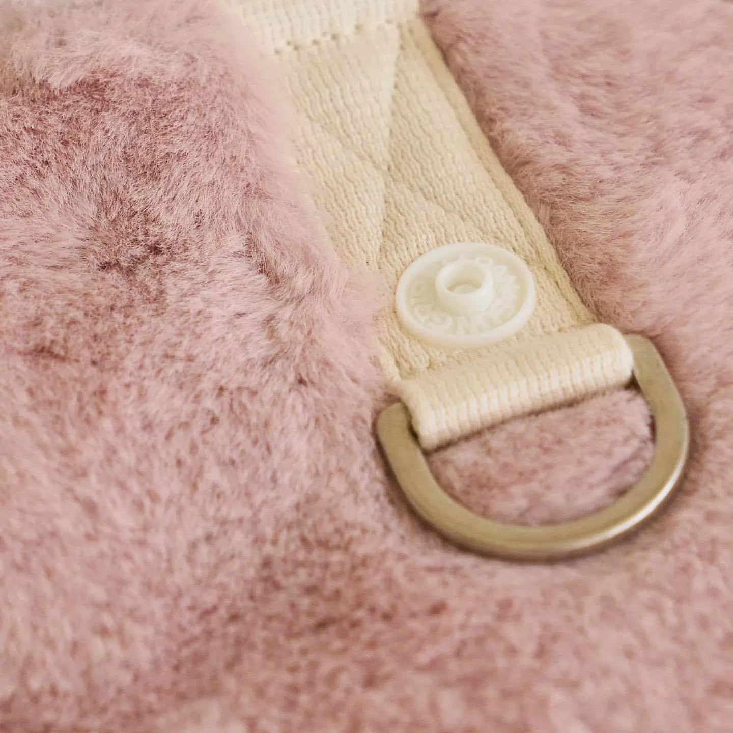 Light pink and light brown polyester warm coat costume for dogs and cats in five different sizes
