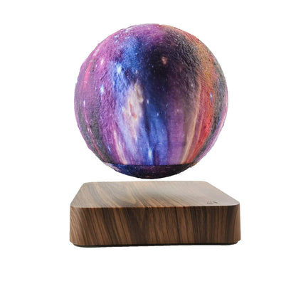 Magnetic Levitation Galaxy Decorative Light floating and rotating in a dark room