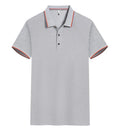 Slim fit cotton blend short sleeved shirt shown in multiple colours including red, navy blue, and white.