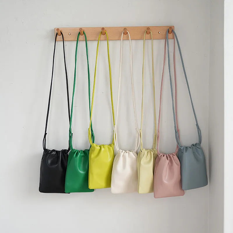 New fashion small Chinese character Fu bag shoulder crossbody bag in soft PU, square vertical shape, available in multiple colours