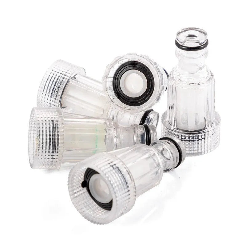 Transparent plastic inlet joint for Karcher pressure washer with 3cm diameter