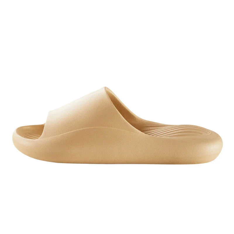 Cozy slip-on house slippers with shearling lining for ultimate in-home comfort and style